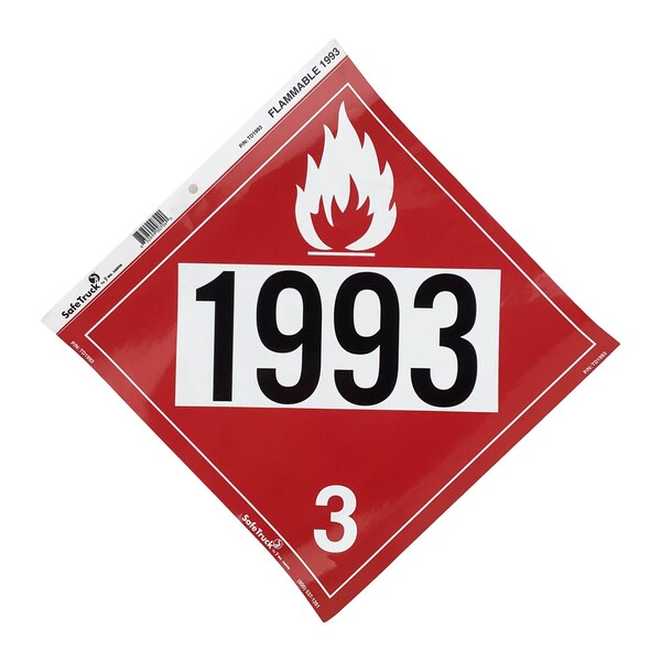 Flammable Class 3 #1993 Placard